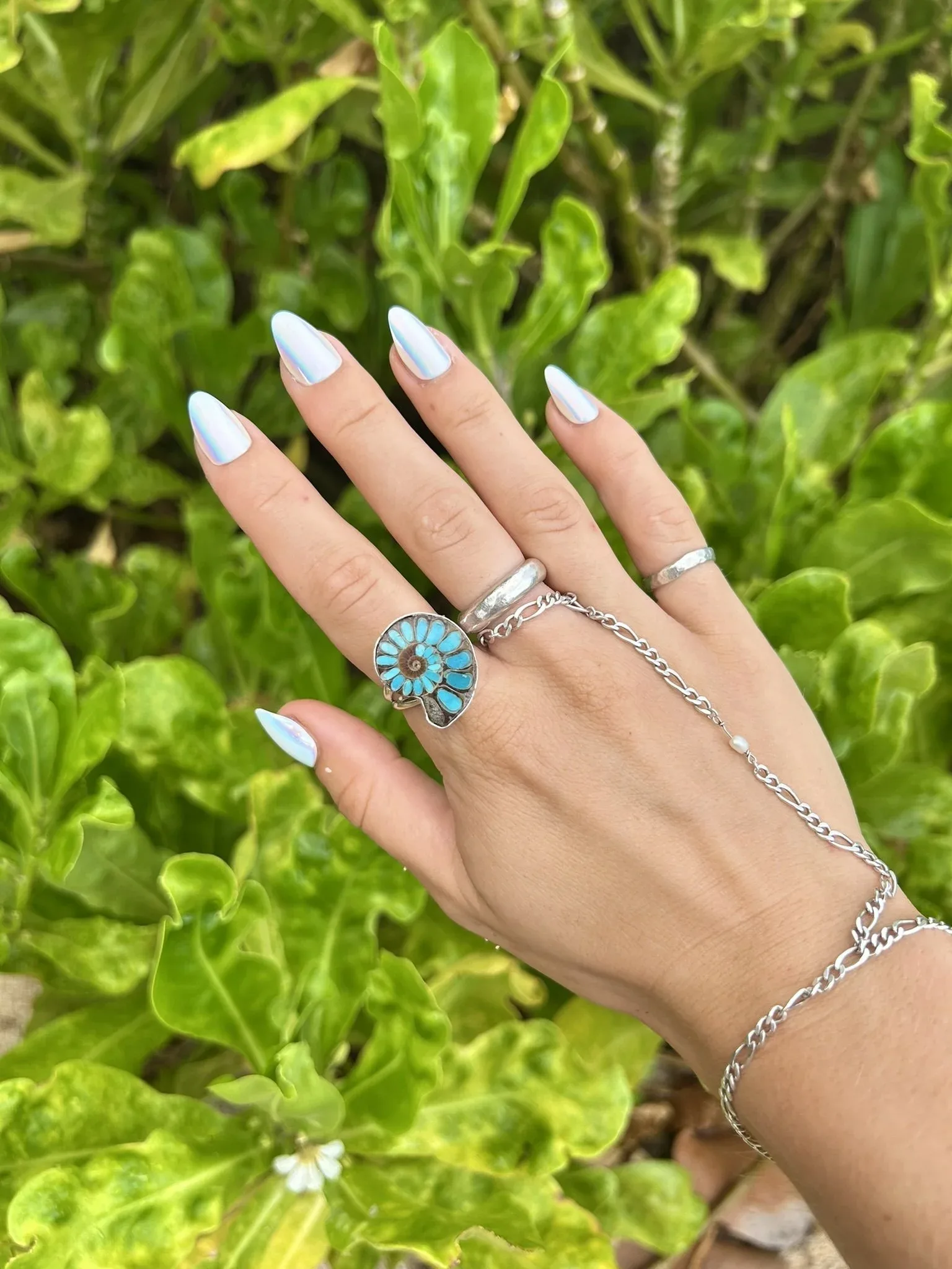 Wild Water Spiral Ring- Turquoise