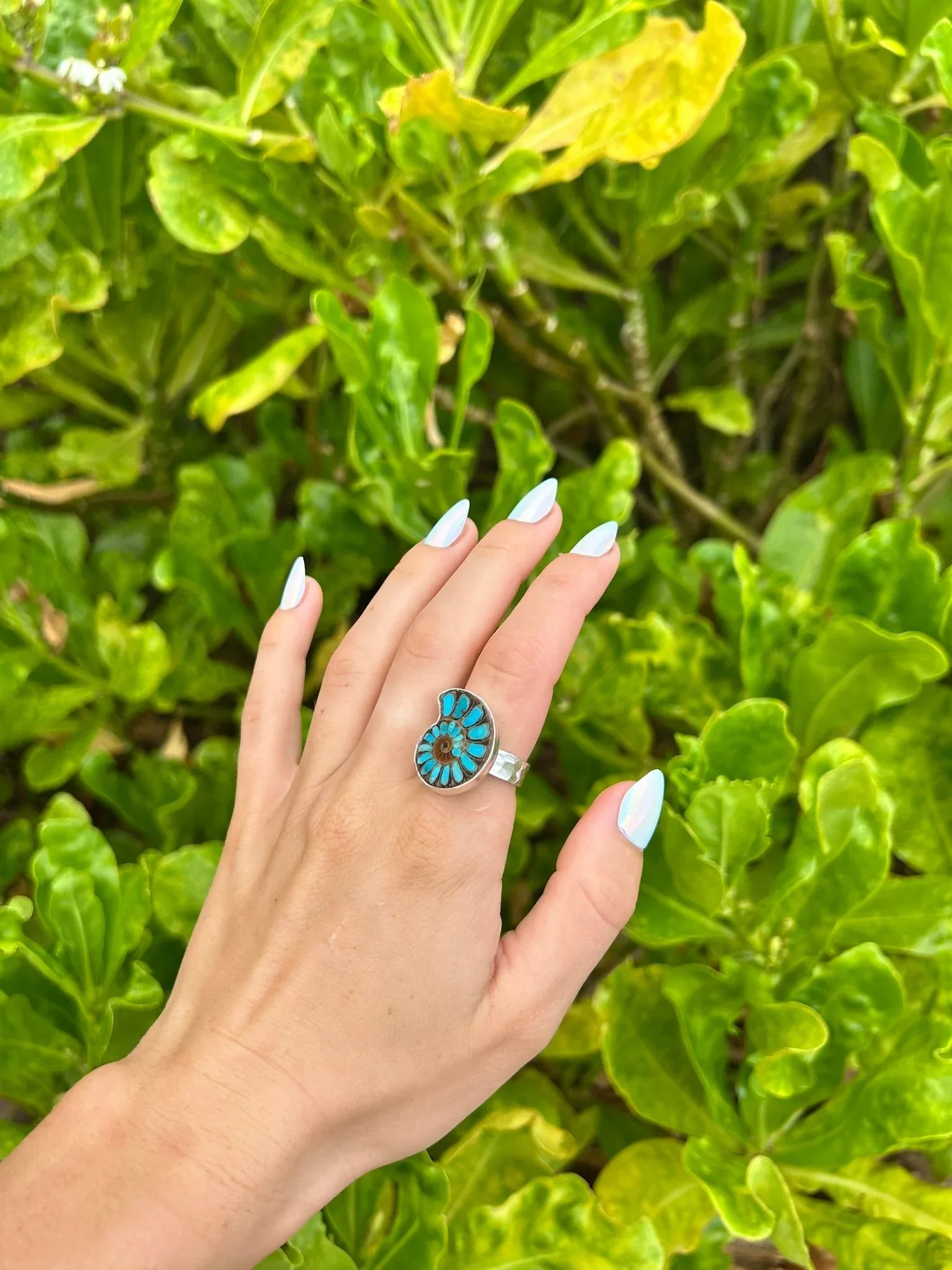 Wild Water Spiral Ring- Turquoise