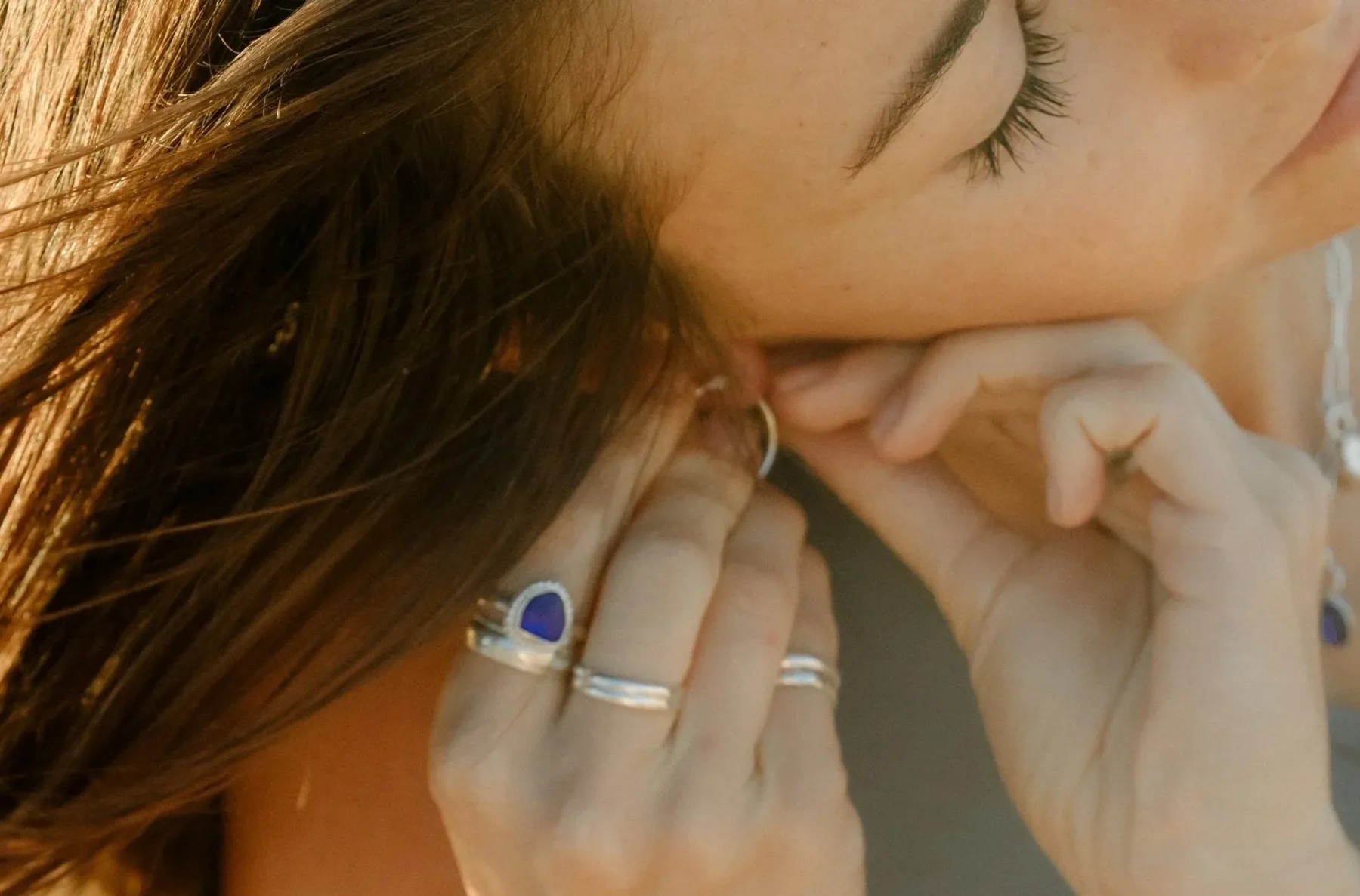 Cobalt Sea Glass Ring