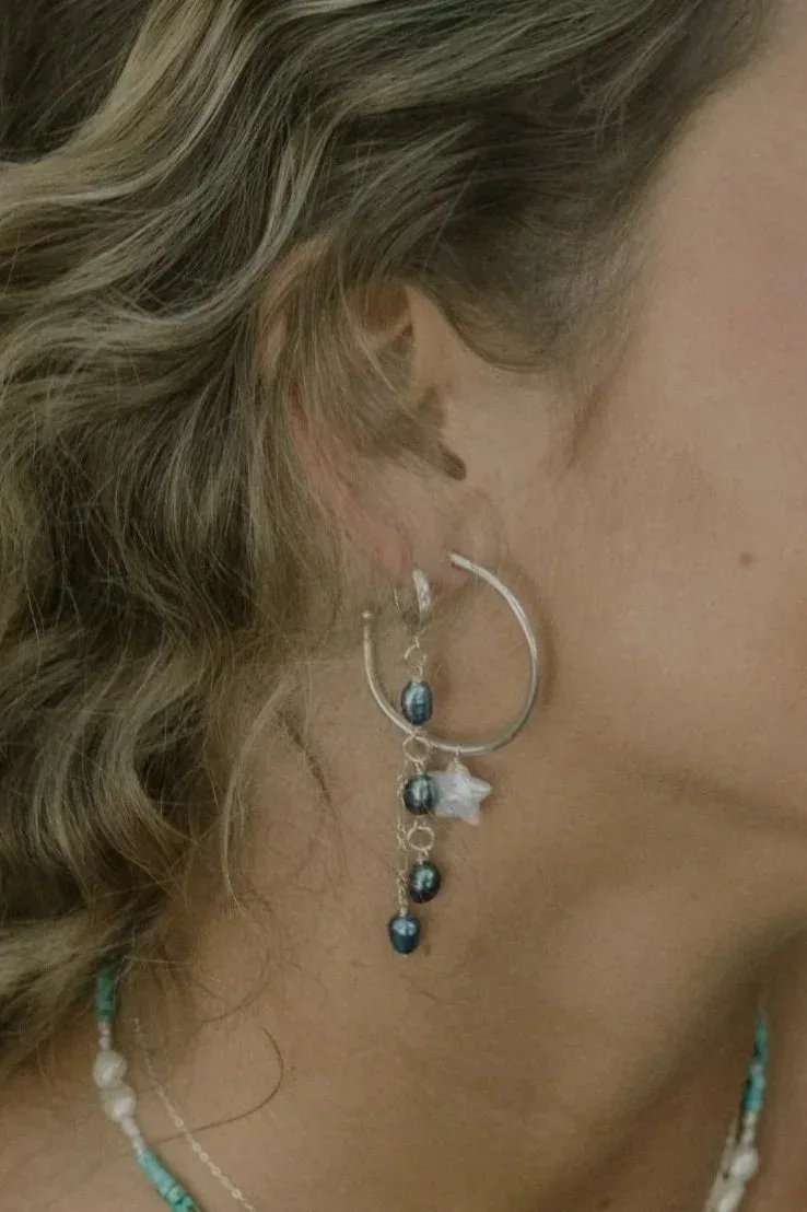 Drop of midnight earrings