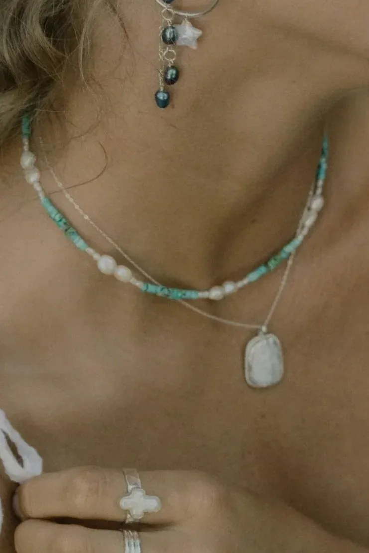 Turquoise tides necklace