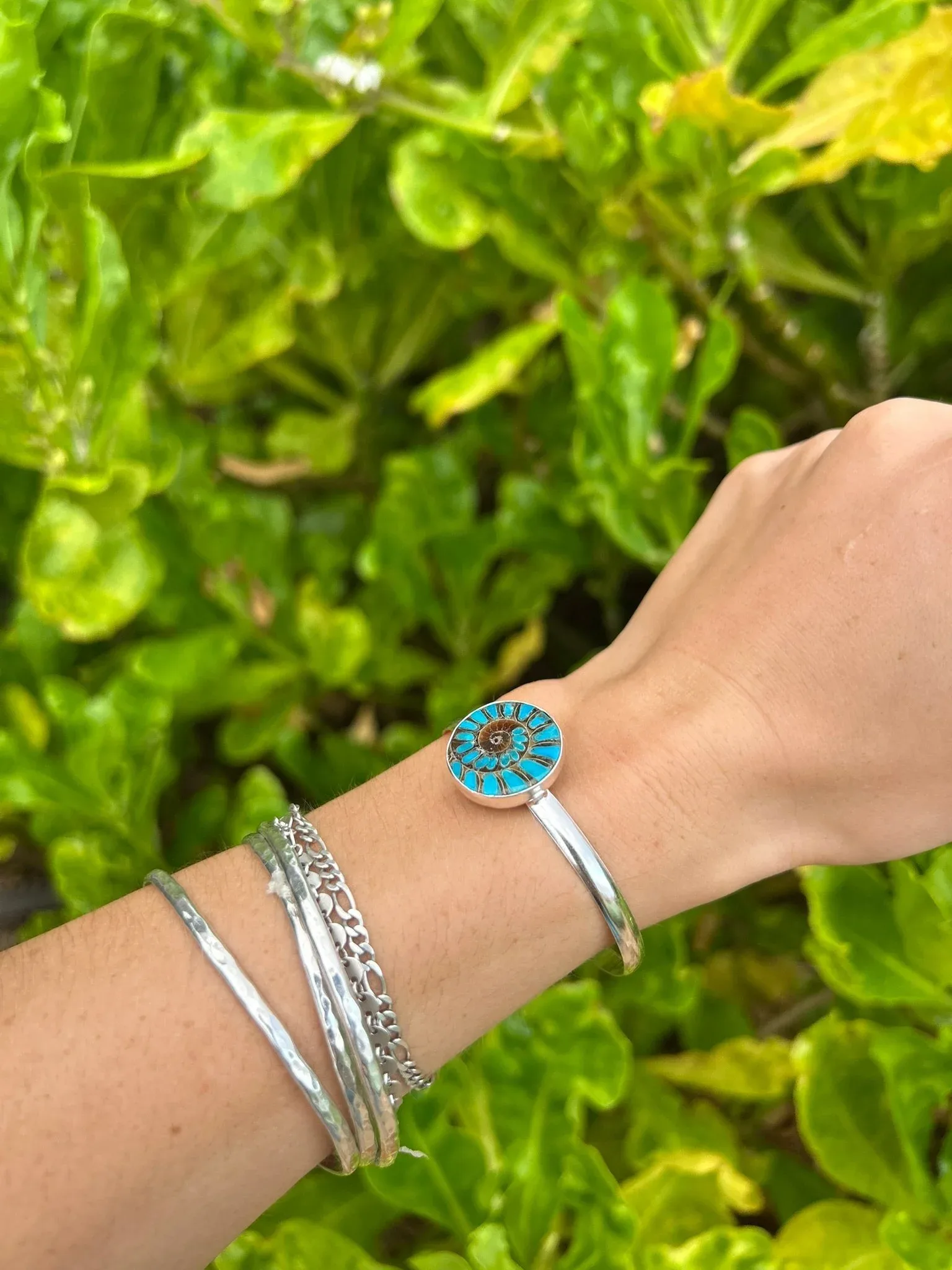 Wild Water Spiral Cuff-Turquoise