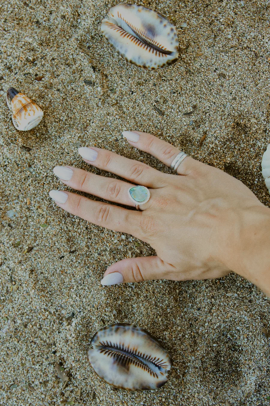 Beaded Abalone Ring